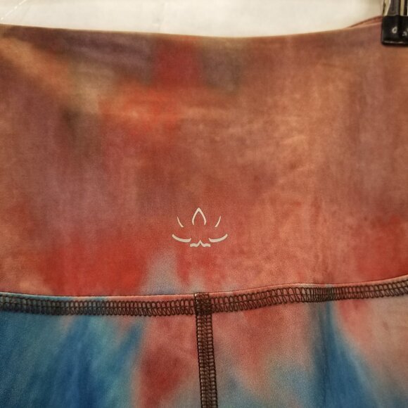 Beyond Yoga 7/8 Leggings Women's S Multi Color Red Blue Stripe Lux High Waisted - Picture 9 of 14